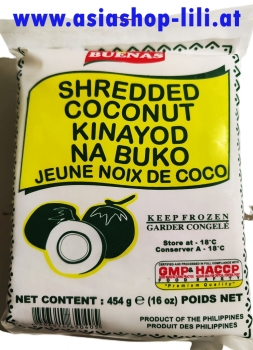 Kokosnuß jung geraspelt